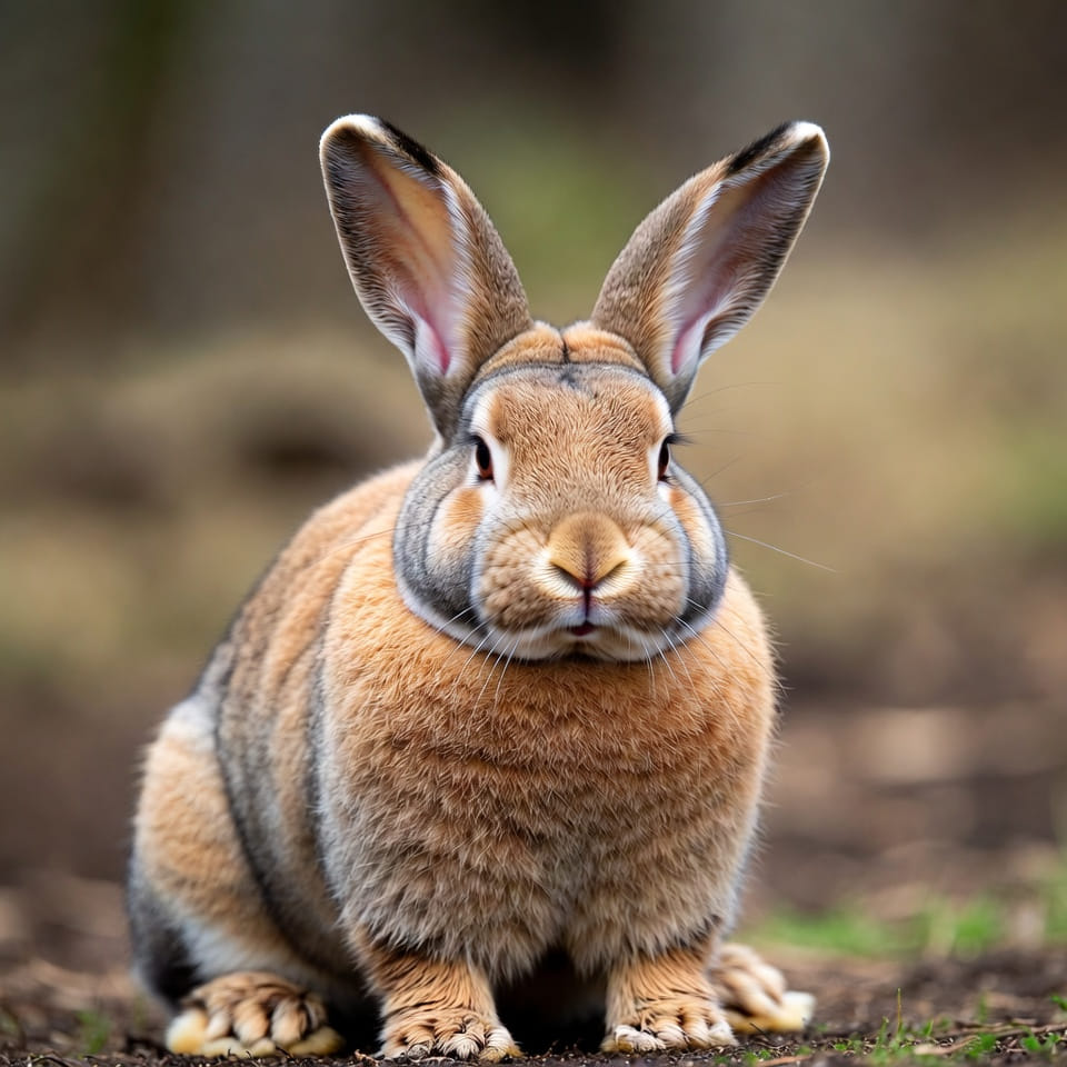 A large Flemish Giant rabbit