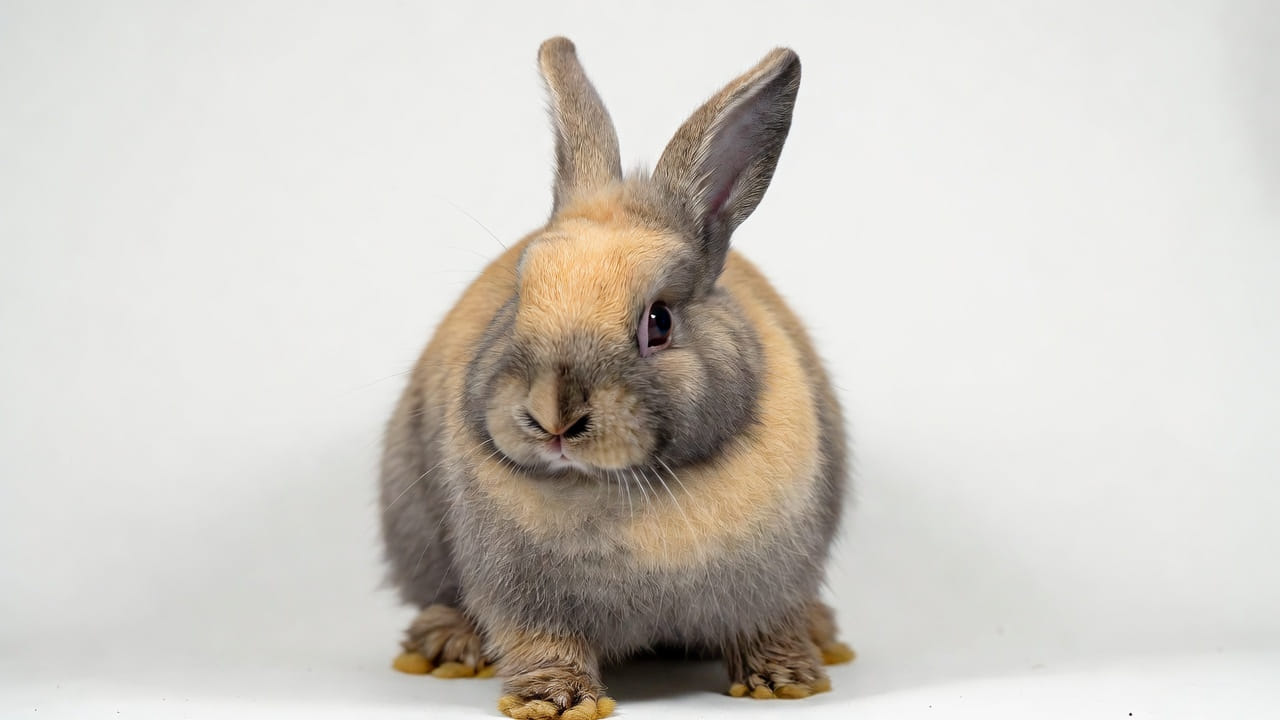 A small Netherland Dwarf rabbit