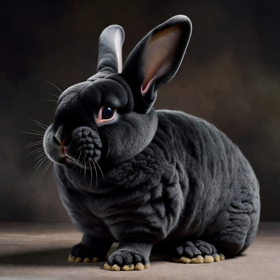 A Rex rabbit with velvety fur